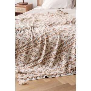 Boho Geometric Knitted Blanket 127*152CM
